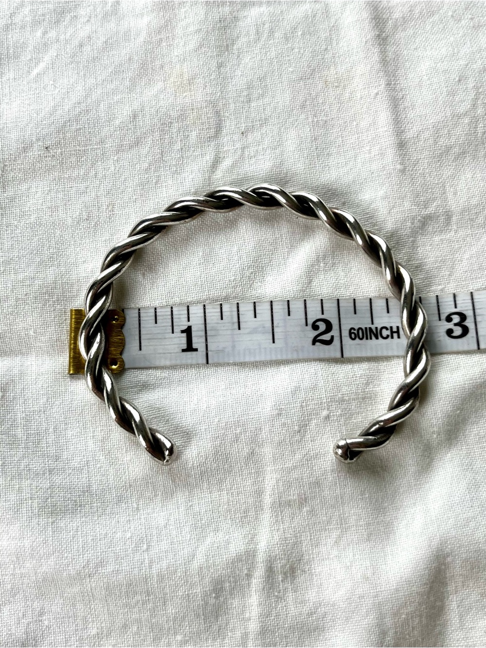 Sterling Silver Twisted Cuff Bracelet - Silver